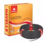 HAVELLS FR PVC Housing Wire, Length: 90 m [10.00 sq. mm, Black]